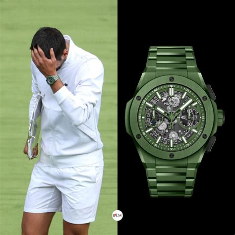 novak djokovic hublot green|Novak Djokovic wrist watch.